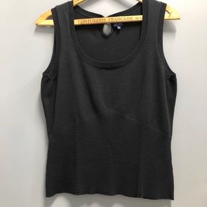 Reitmans Fitted Black Knit Vest, Petite Sz L